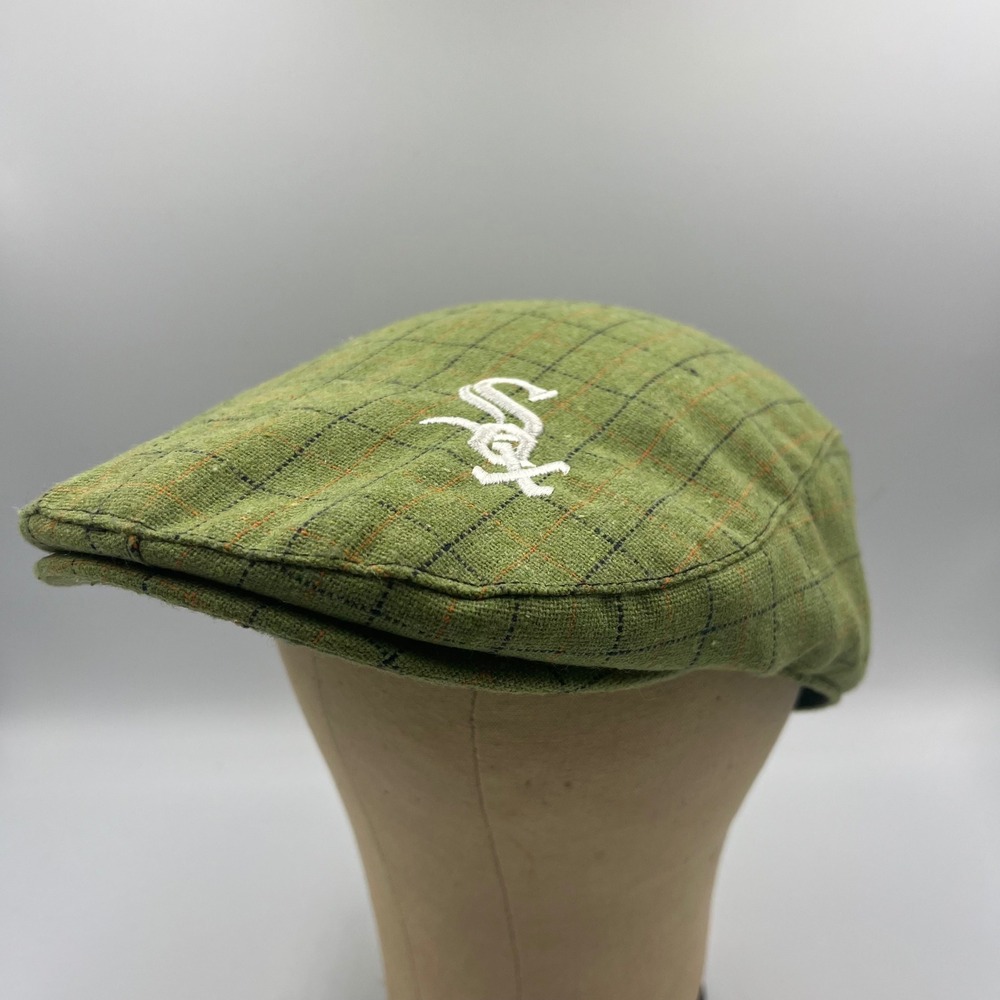 Chicago White Sox Miller Lite Chi-Rish St Patricks Day Green Plaid Flat Cap Hat